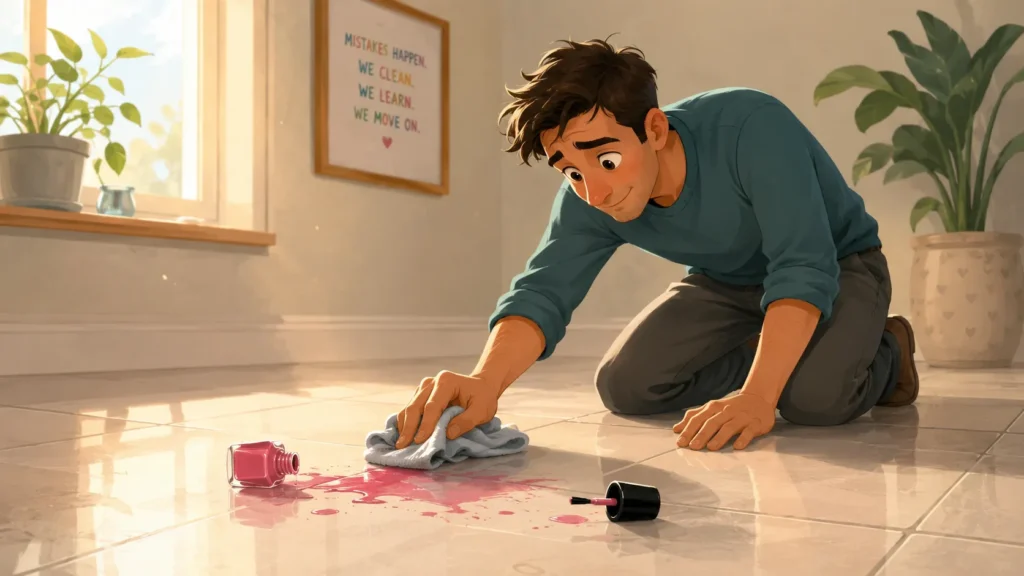 How to Remove Nail Polish on Tile Floor